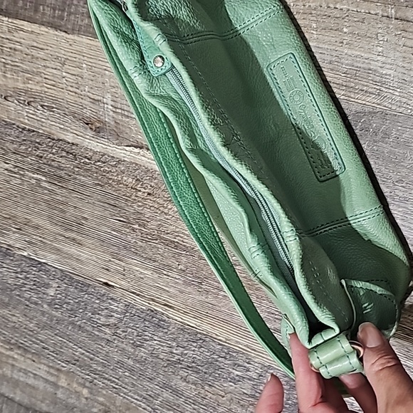 Fossil Mint Green Pebbled Leather Hand Bag - Picture 8 of 13